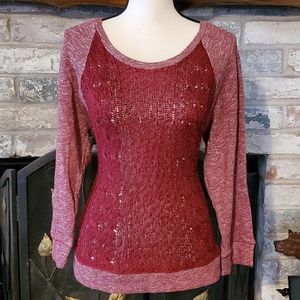 NWOT Lucky Brand Crochet Sweater